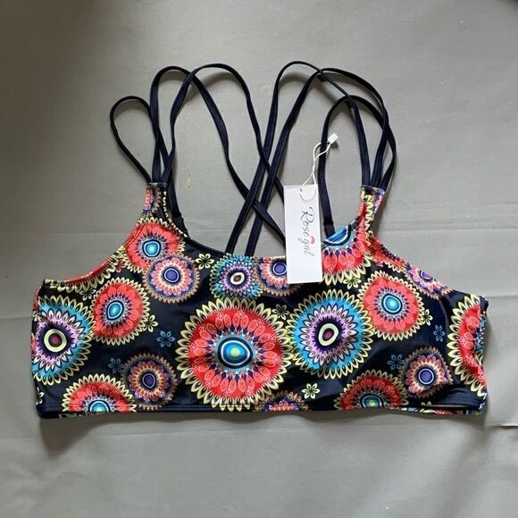 RoseGal 4XL Strappy Back Bikini Swimsuit Top - Picture 1 of 6